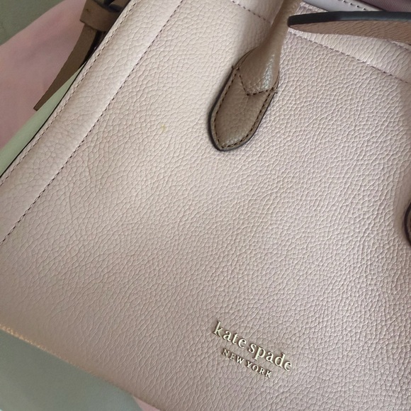 kate spade knott satchel chalk pink multi leather crossbody - Picture 5 of 6